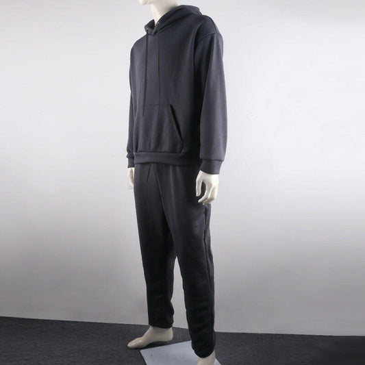 Stylish men's tracksuit in navy blue, perfect for casual wear and athletic activities, offering comfort and durability.