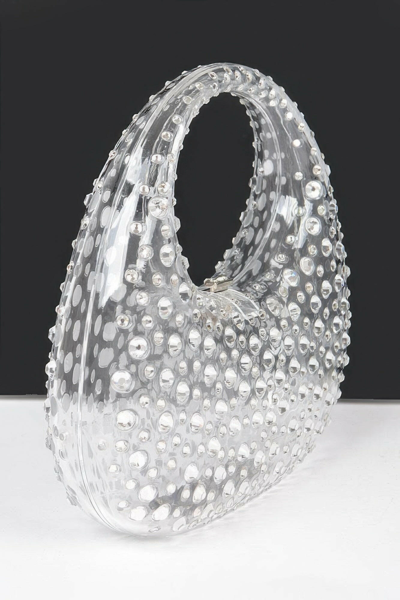 Elegant rhinestone bag showcasing sparkling details, perfect for formal events and stylish ensembles.