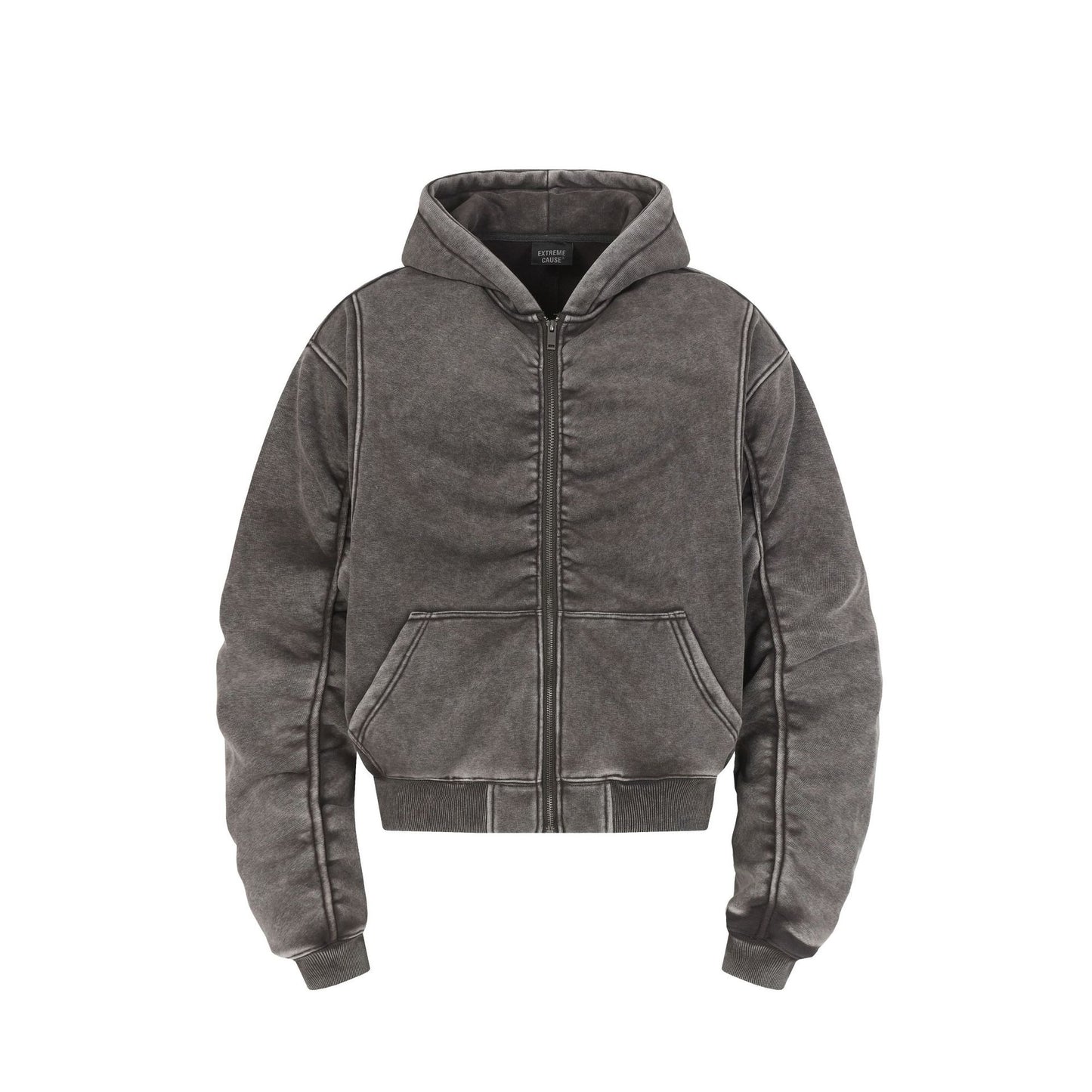 Wash old hooded sweatshirt with velvet