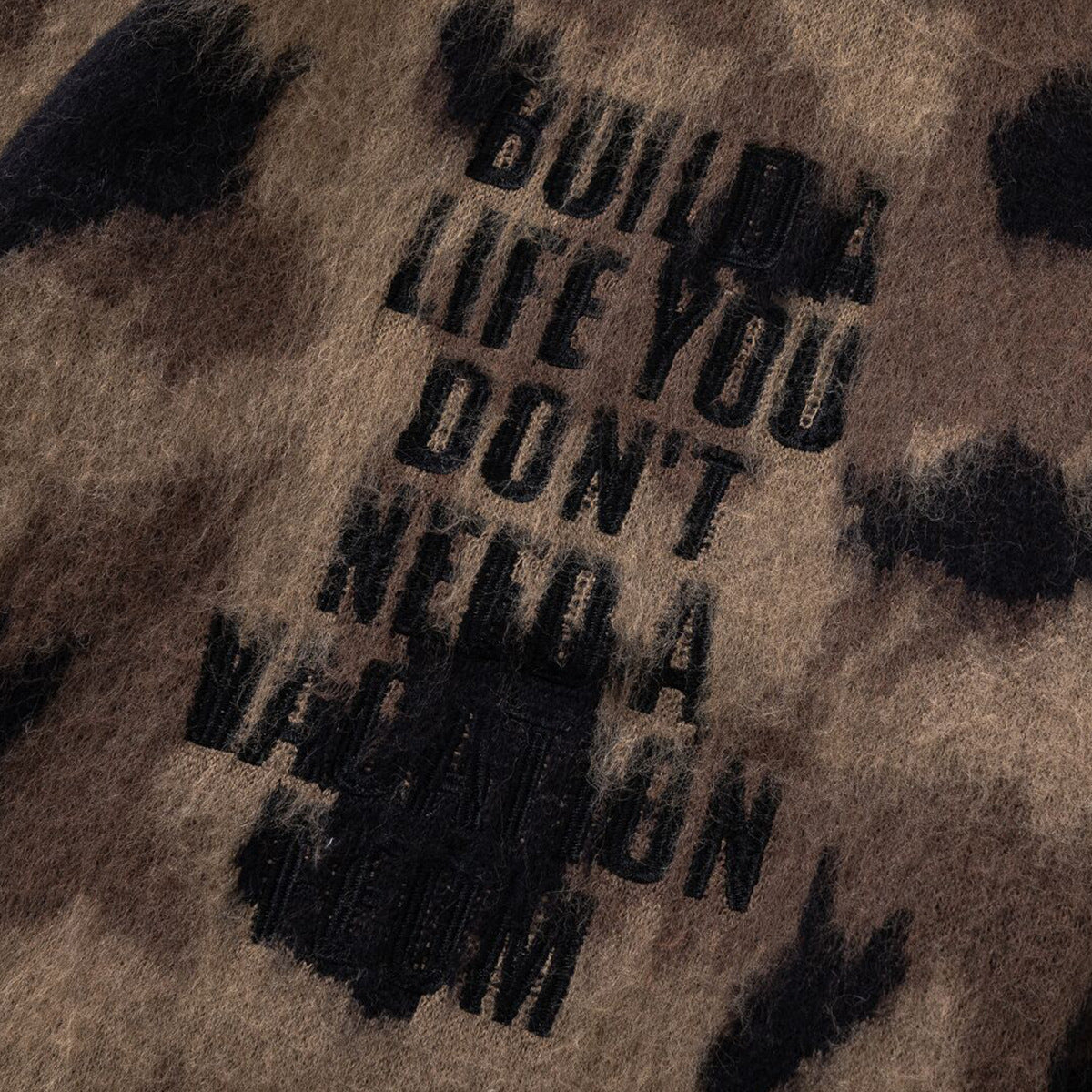 Camouflage and Velvet Sweater