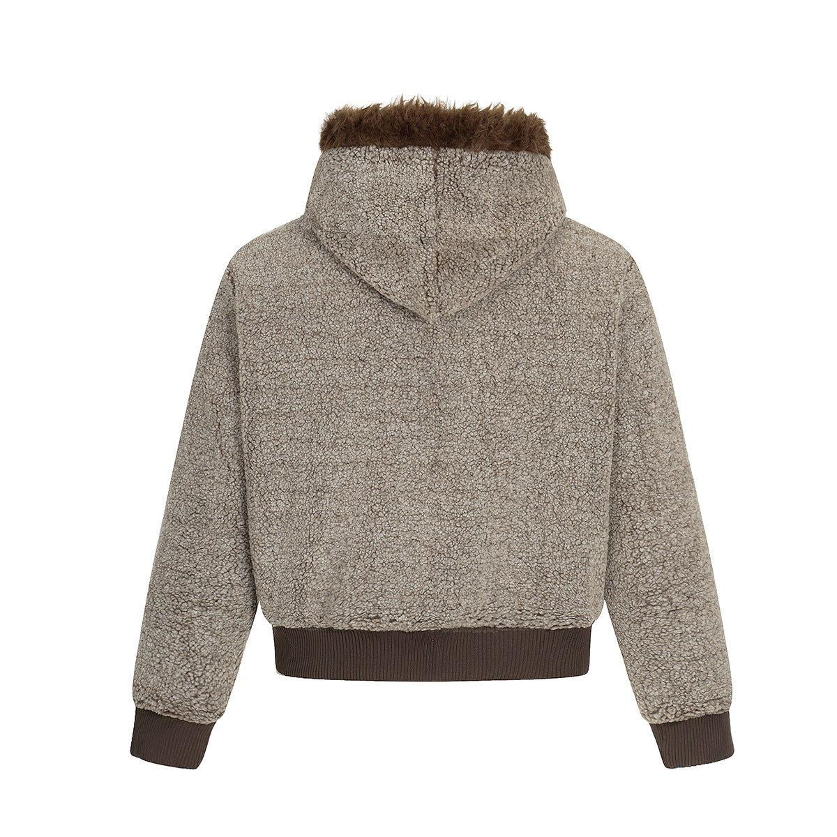 Short imitation lamb wool cotton jacket