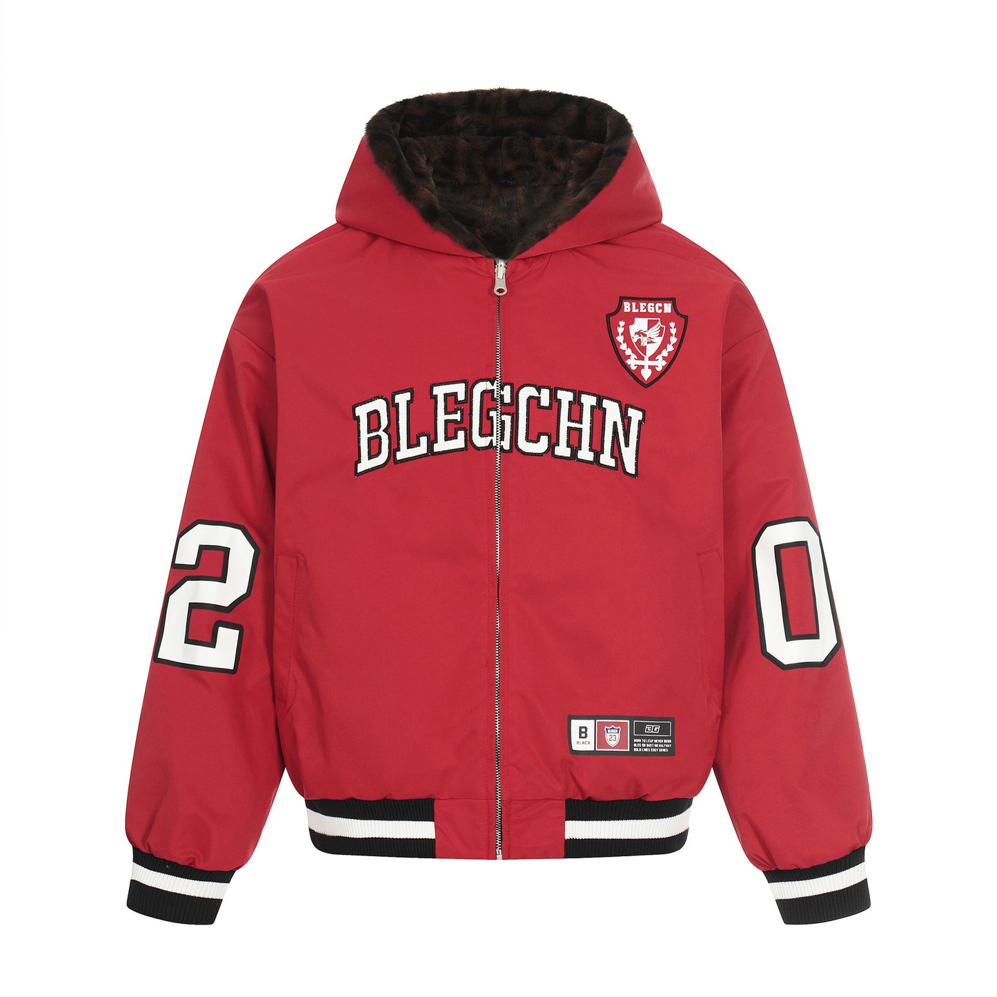 Wool collar and velvet cotton coat leopard print double-sided jacket