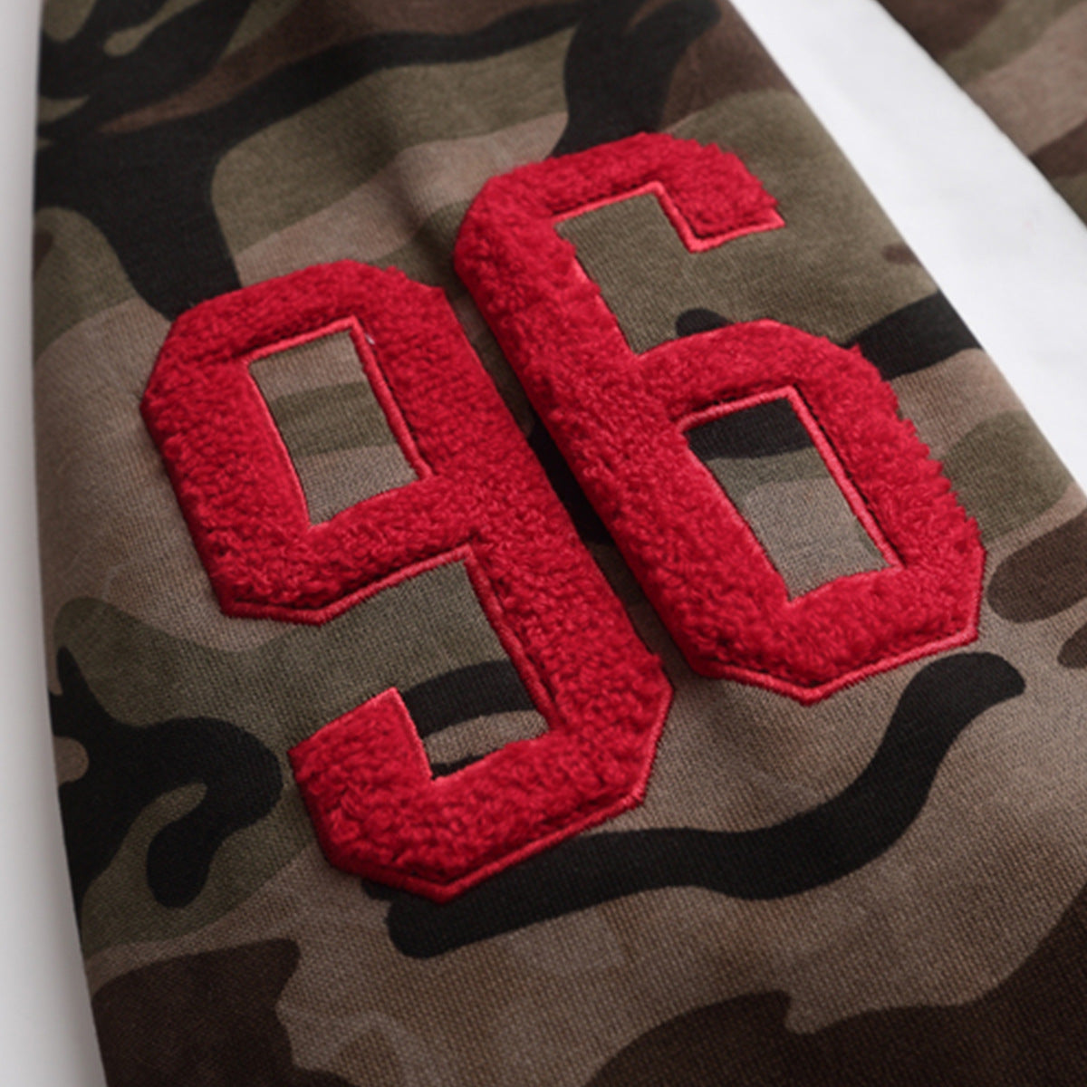 Embroidered cardigan sweatshirt