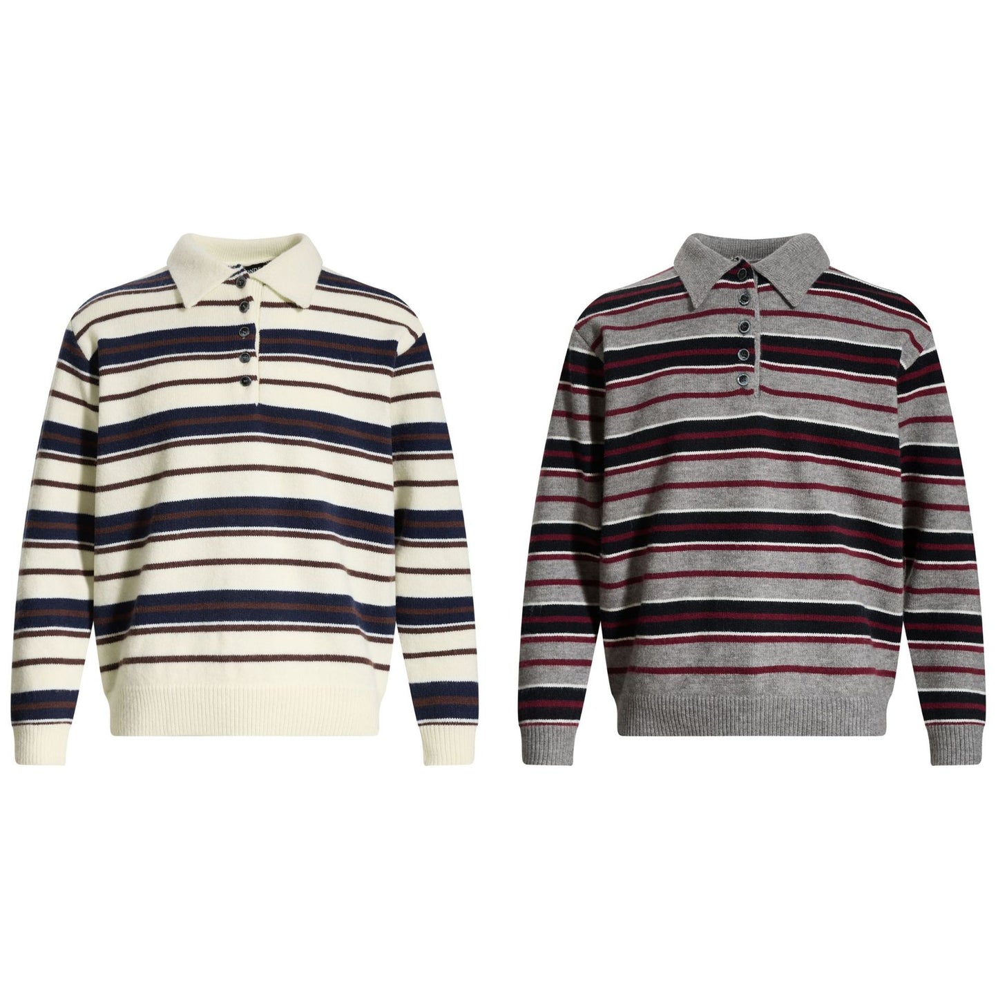 Polo collar sweater men's base shirt