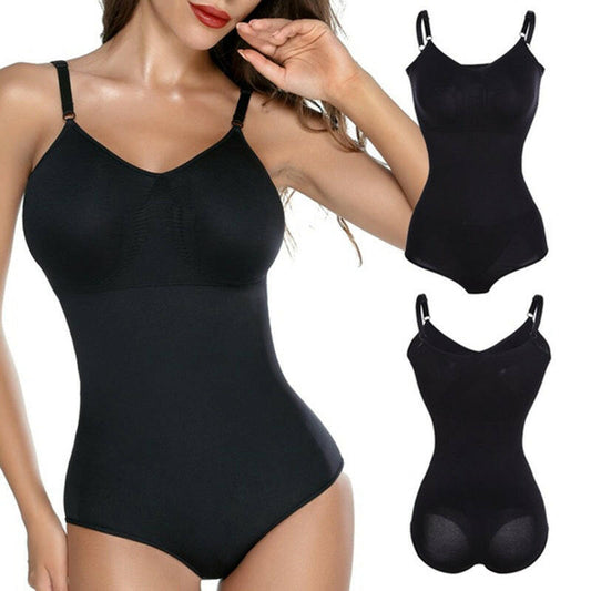 Elegant black bodysuit designed for a sleek and sophisticated look, perfect for formal occasions.
