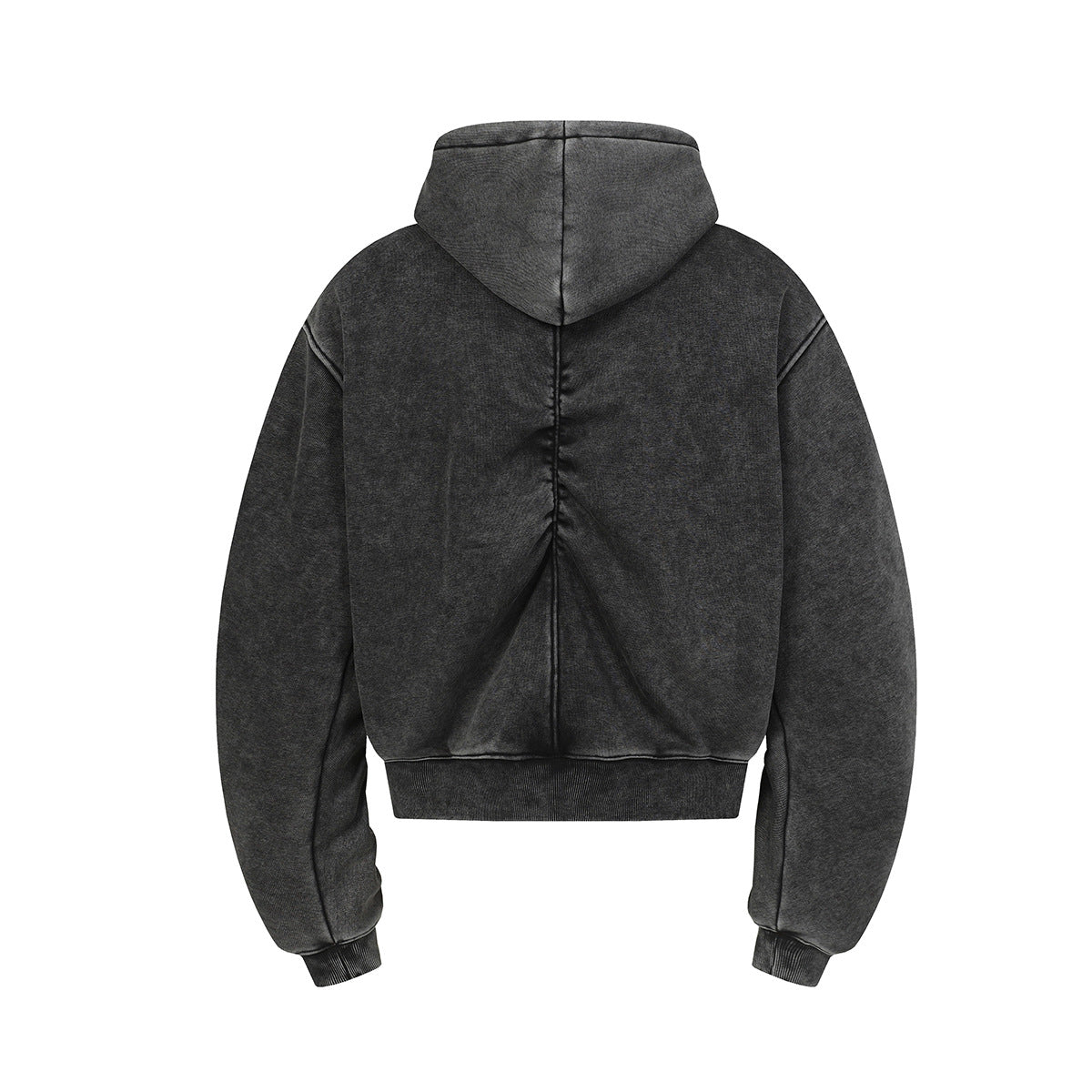 Wash old hooded sweatshirt with velvet