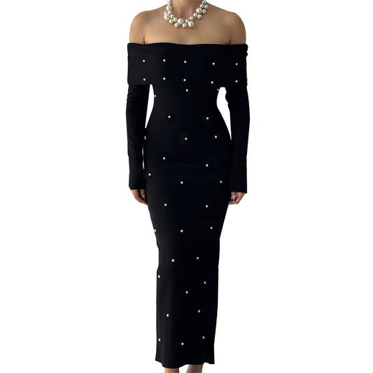 Dingzhu One Shoulder Slimming Evening Dress