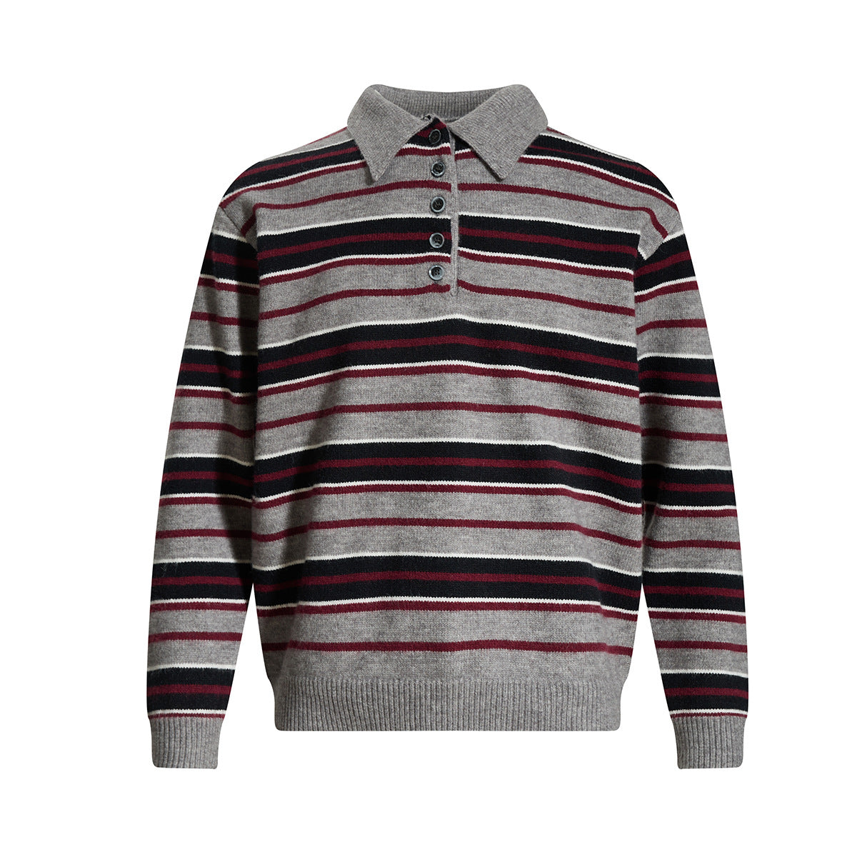 Polo collar sweater men's base shirt