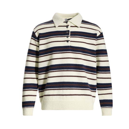 Polo collar sweater men's base shirt