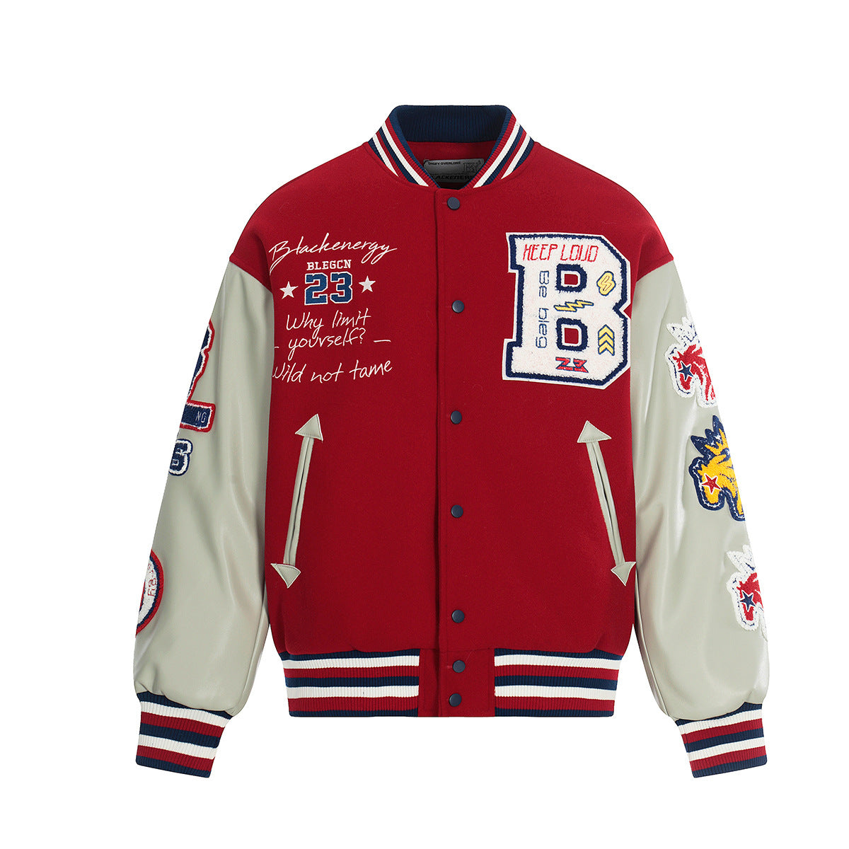 Warm clothing cotton baseball jacket heavy-duty embroidery