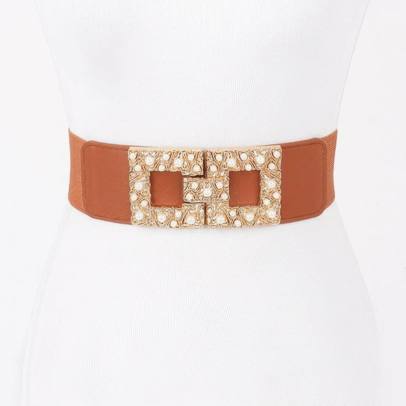 Elastic belt designed for comfortable fit and adjustable support in formal and casual wear