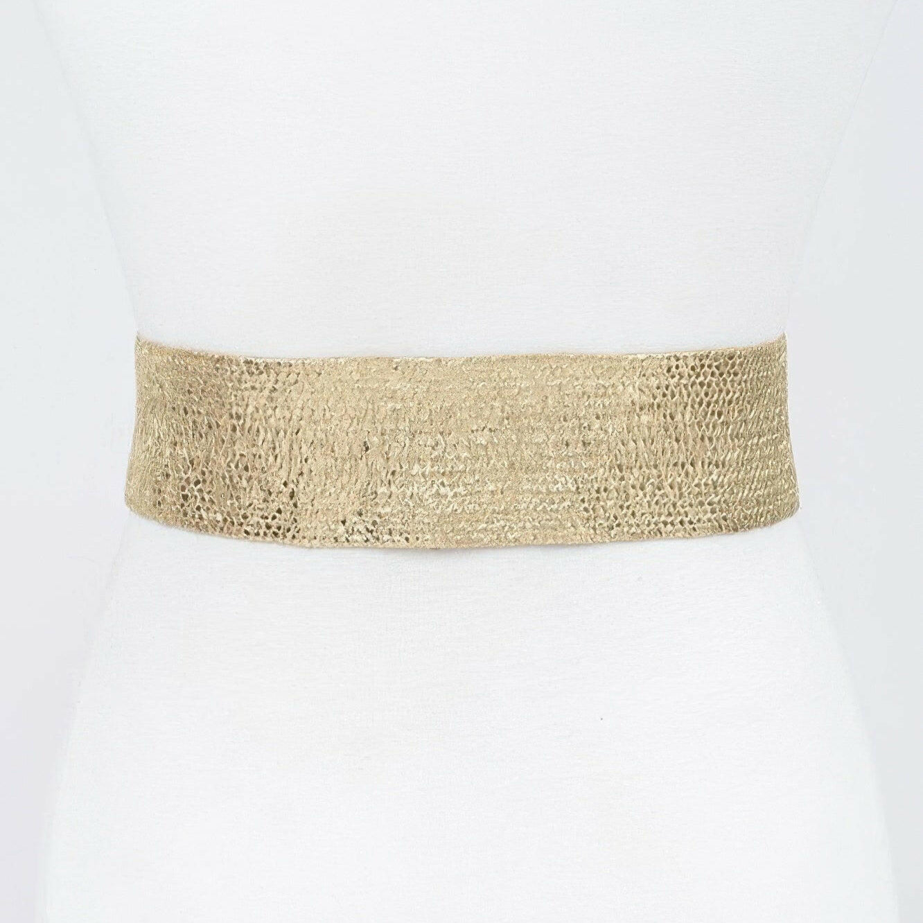 Leather belt with polished buckle suitable for formal attire and professional use