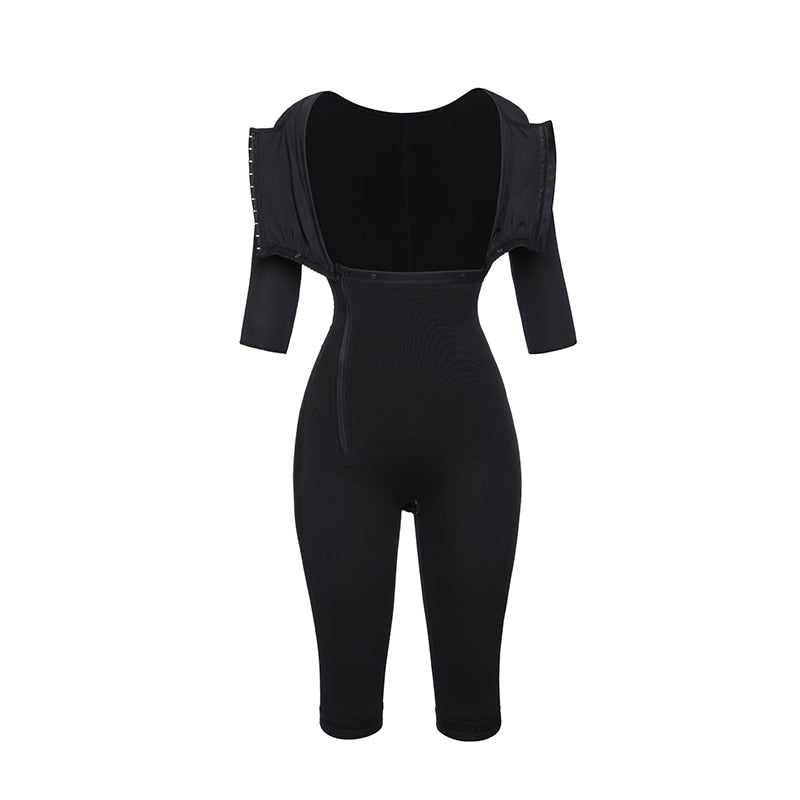 Women Full Body Shaper Post Partum Bodysuits Slimming Underwear Waist Girdles Trainer Butt Lifter Plus Size Shapewear-4